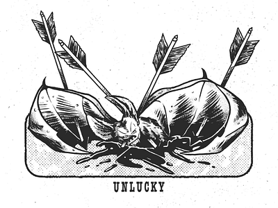 UNLUCKY bat black cartoon illustration unlucky