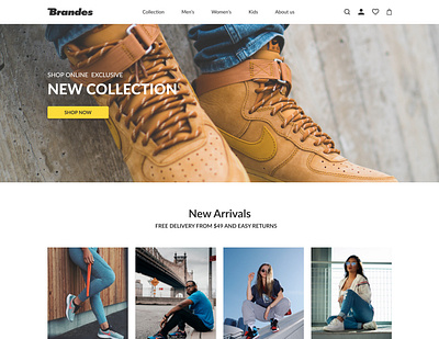 Home page store brandes design design shoes home page shoes shop store store design web webdesign