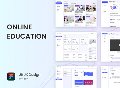 Online Education Web App dashboard graphic design online education web app