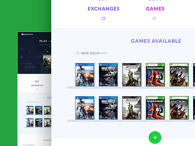 Gamechange game exchange platform homepage landing page website