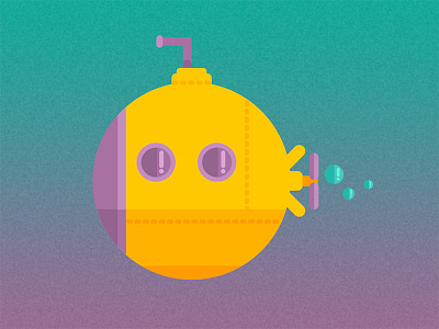 Yellow Submarine after effects illustration submarine yellow