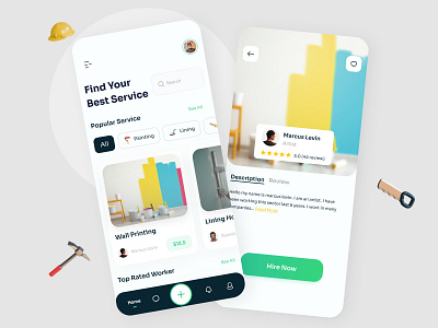 Service Finder App android app design app app deisgn clean designinspiration find service interface ios app minimal design mobile app design mobile apps trending ui design uiux