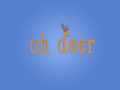 Oh Deer deer logo wordmark