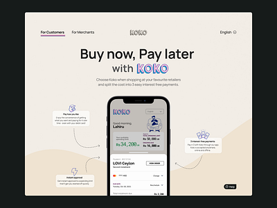 Landing Page - Pay Koko dailyui design landing landing page ui ux ux design