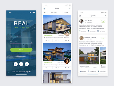 Real Estate App app ios iphone x property real estate ui