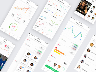 Fitness Mobile App UI/UX Design coach fitness health mobile ui ux