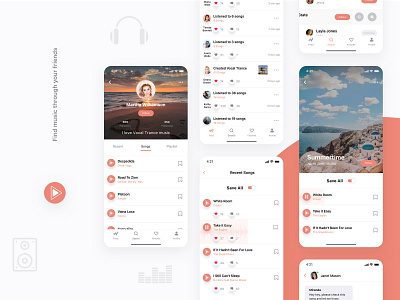 Share Music App UI Design