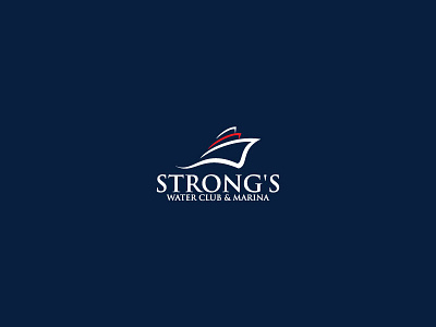 Strong's Water Club custom logo illustrator logo logo design