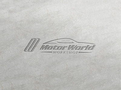 Motor World logo Mock branding logo design mock logodesign
