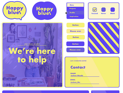 Styleboard Happy Blue app art branding design graphic design illustrator ui ux web website