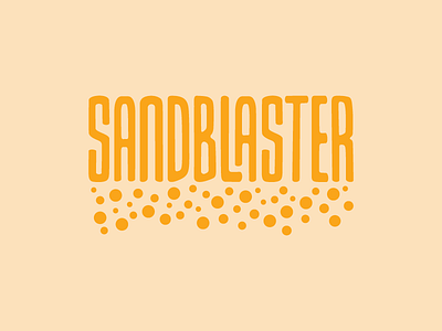 Sandblaster flat lettering logo sand