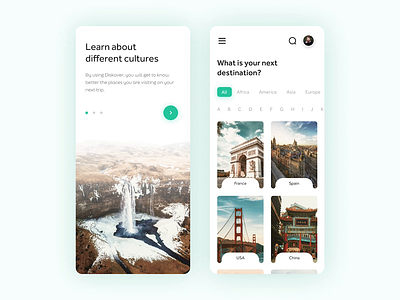 Traveling app animation app clean design inspiration microinteraction travel traveling trips ui web