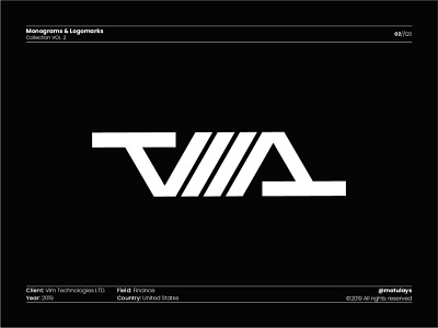 Vim Technologies LTD. | Logo Design (2019) brand guidelines brand identity branding corporate branding corporate logo graphic design logo logomark monogram monogram logo visual identity visual identity system