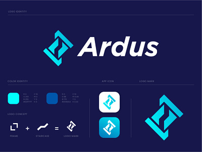 Ardus Logo guides brand guidelines brand identity branding design graphic design illustration logo monogram monogram logo motion graphics ui