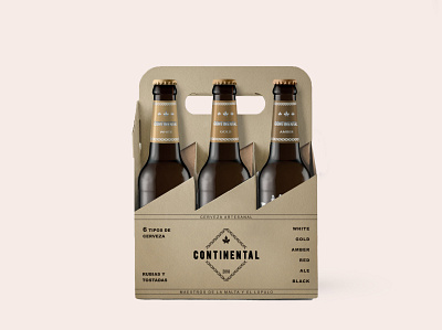 Cervezas Artesanales Continental design diseño de logo embalaje ilustración