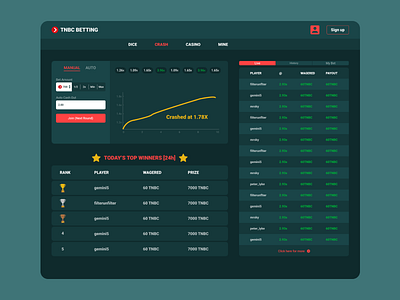 Casino/Crash casino crash design live betting logo ui