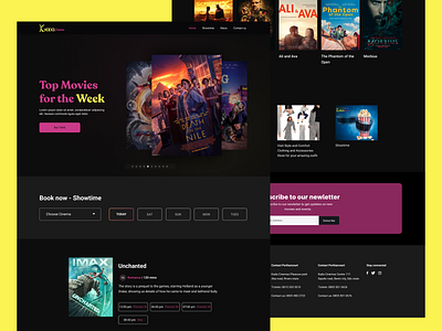 Kada Cinema Website redesign benin city booking bookly cinema website design kada landing page movie booking ticket booking typography looking for feedback ui