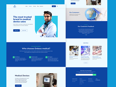 Emboss Medical Website redesign