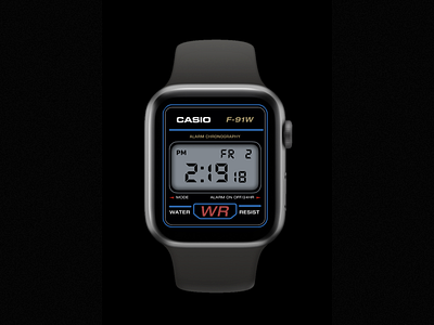 Casio iWatch screen apple watch casio digital design iwatch smart watch ui visual visual design