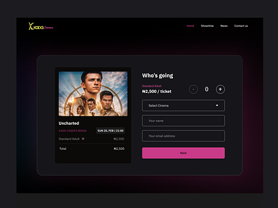 Movie booking UI