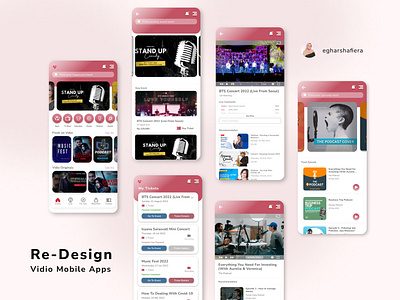 Re-Design Vidio Mobile Apps