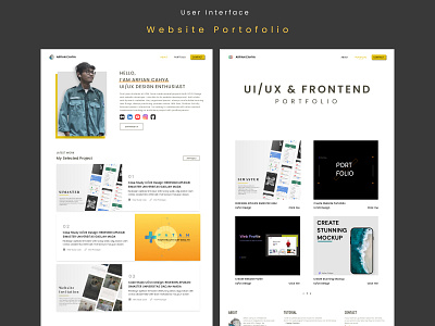 Website Personal Portfolio branding clean design clean resume clean ui design modern portfolio ui