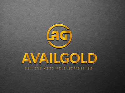 AVAILGOLD LOGO branding design gold logo mock up