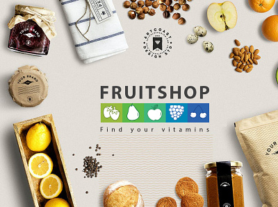 Find your vitamins branding design illustration logo