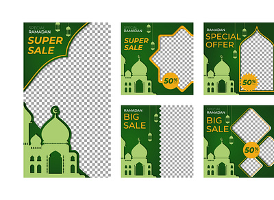 Islamic Social Media Post design illustration instagram feed islamic celeberation ramadan sale banner social media post vector