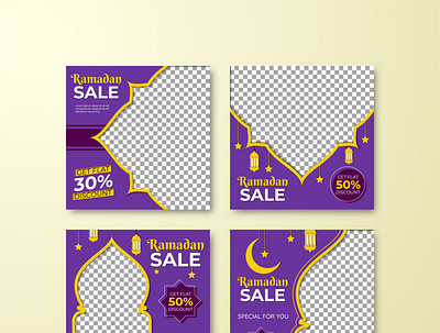 Islamic Social Media Post collection design graphic design instagram feed instagram template islamic banner ramadan ramadan sale ramadan template sale banner set social media banner social media post social media template vector