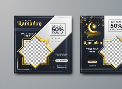 Islamic Social Media Post black banner black flyer design elegant graphic design instagram feed islamic banner islamic design luxury luxury banner luxury template ramadan sale banner social media banner social media post vector