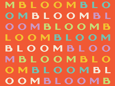 BLOOMBLOOMBLOOM for Dribbbs bloom brand coffee color palette illustrator logo pattern typography