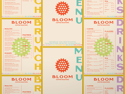 BLOOM menu collage for dribbbs