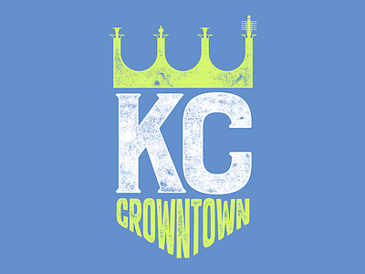 Kc Crown Town bartle hall baseball crowntown distressed kansas city kc royals towers vintage