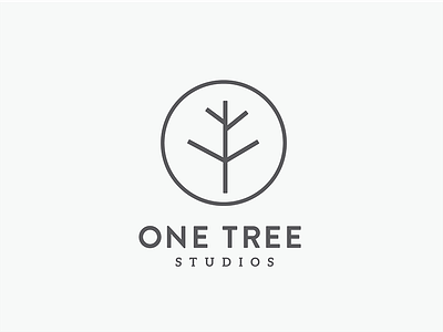 One Tree Logo circle film kansas city minimal one tree studios photography tree