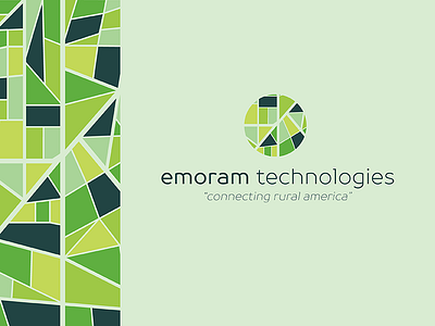 Emoram Technologies Identity branding connecting emoram farmland internet it map patchwork rural technologies