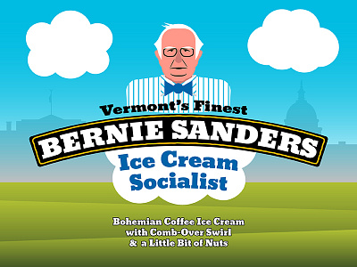 Bernie Sanders Ice Cream Socialist bernie capitol gradient ice cream sanders vermont white house