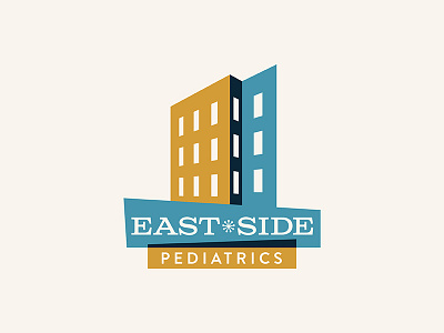 East Side Pediatrics part I building doctor logo mid century modern pediatrics