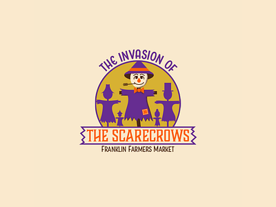 Invasion Scarecrow Dribbble farmers market halloween invasion logo scarecrow tennessee