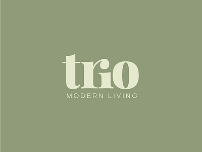 Trio Modern Living apartment custom type ligature living loft logo modern