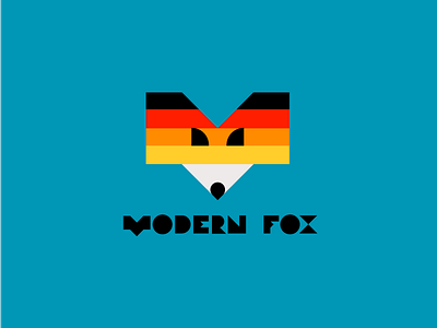 Modern Fox branding color palette custom type fox lettering logo modern typography