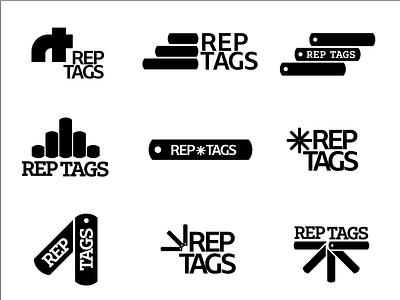 Dribbble Process branding cross fit dog tag logo minimal process rep tags simple
