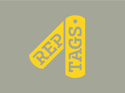 REP TAGS 2 branding crossfit custom font dogtag icon logo minimal stencil