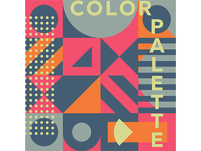 Color Palette Dribbbs abstract color dots halftone lines minimal modern palette pattern
