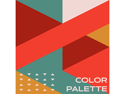 Color Palette For Dribbbs 5 color graphic design love minimal palette rectangles shapes triangles