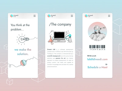 Diveedi Lab 1 blockchain design hompage illustration mobile ui ux