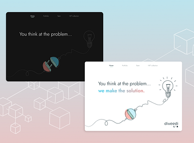 Diveedi Lab 4 blockchain design hompage illustration ui ux