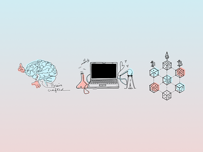Diveedi Lab illustrations (2) bitcoin blockchain brain branding design ethereum graphic design illustration ui ux vector
