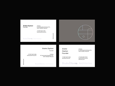 Studio Elforma. Architectes Business Card branding card circle logo minimal