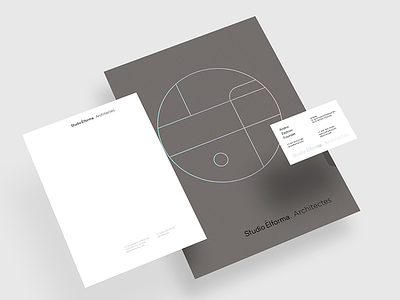 Studio Elforma. Architectes Branding branding card circle logo minimal